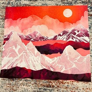 Wall Decor Tapestry Sunrise Sunset Mountains
